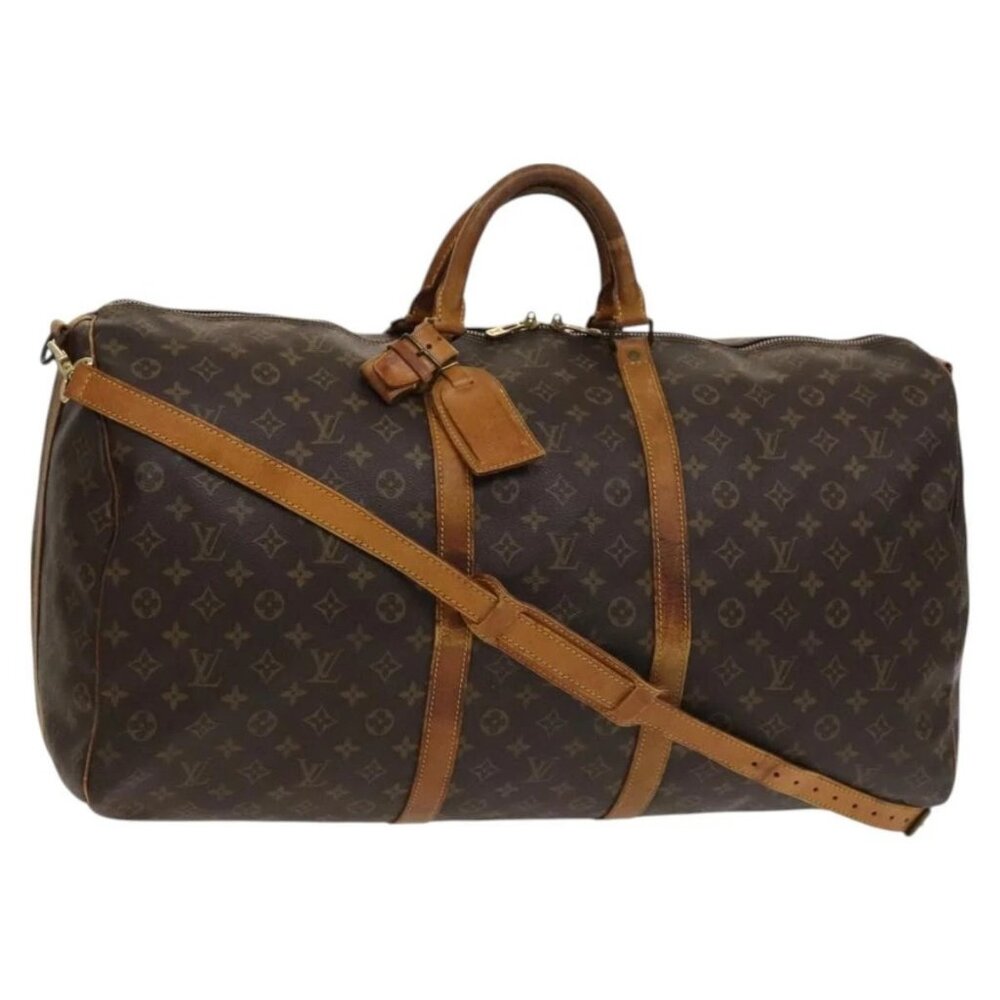 LOUIS VUITTON Monogram Keepall Bandouliere 60 Boston Bag M41412 LV Auth 125967